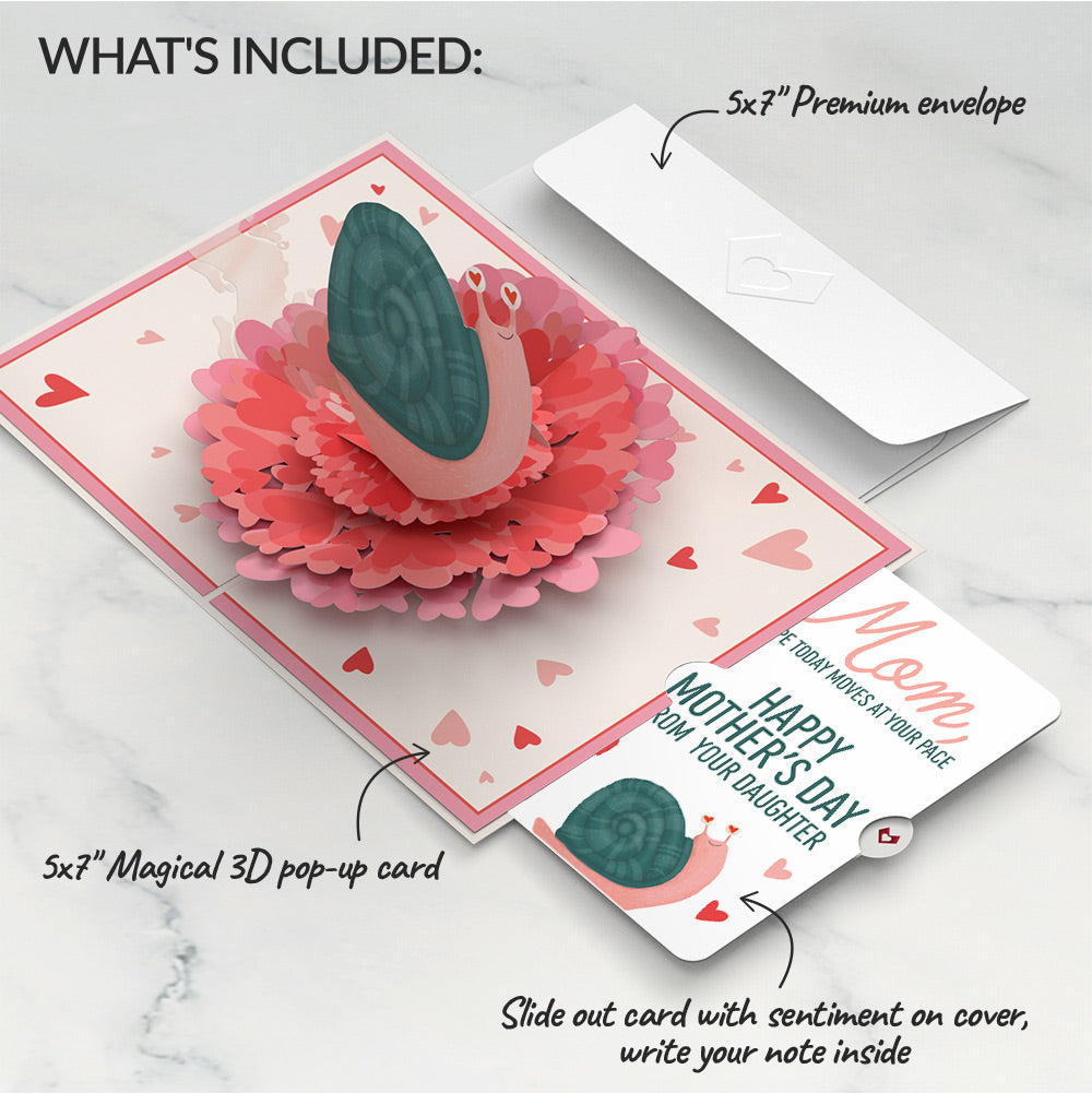 Love You Slow Much Snail Mother’s Day Pop-Up Card and Sentiment Set for Mom