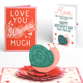 Love You Slow Much Snail Mother’s Day Pop-Up Card and Blushing Snail from Your Son Sentiment Set for Mom