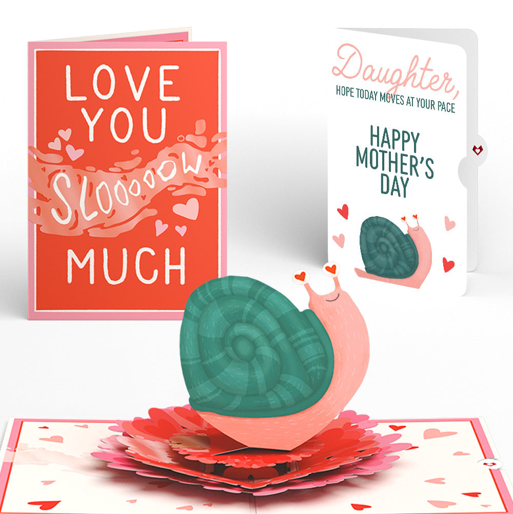 Love You Slow Much Snail Mother’s Day Pop-Up Card and Sentiment Set for Daughter