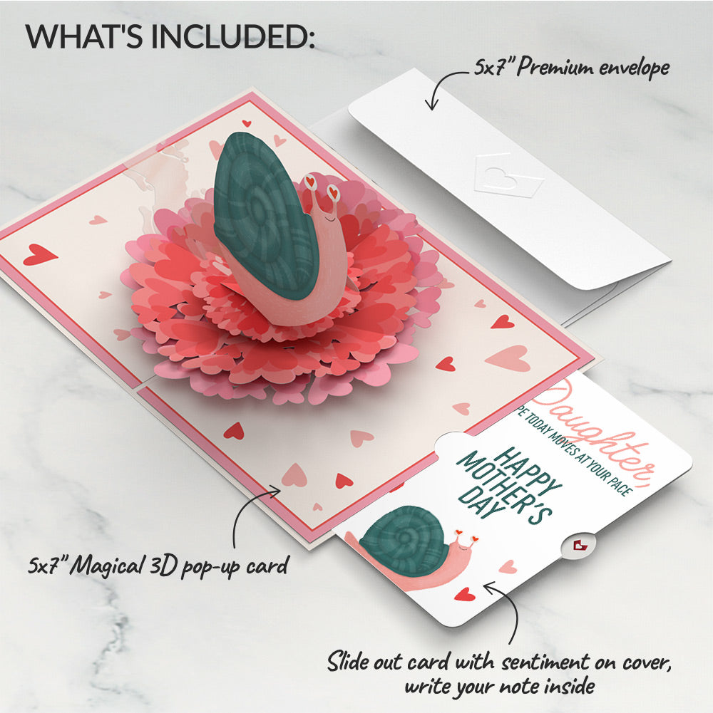 Love You Slow Much Snail Mother’s Day Pop-Up Card and Sentiment Set for Daughter