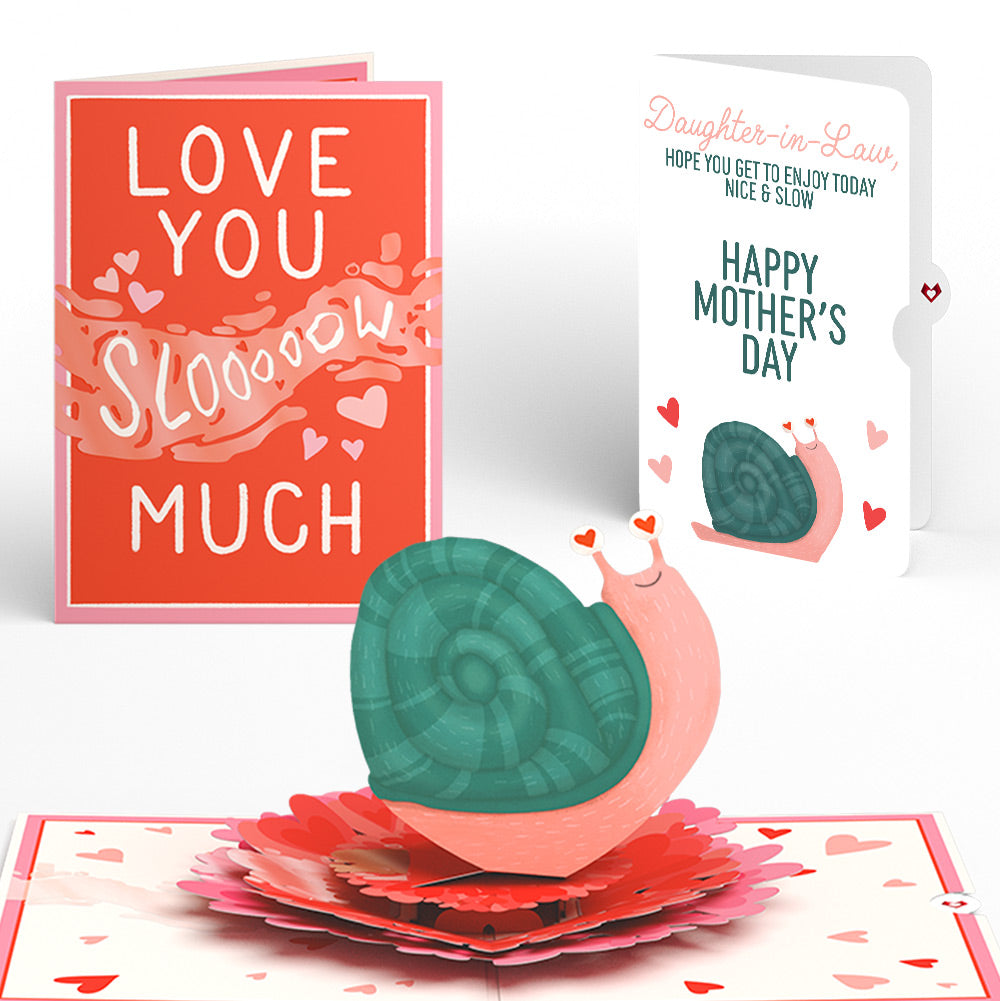 Love You Slow Much Snail Mother’s Day Pop-Up Card and Sentiment Set for Daughter-in-law