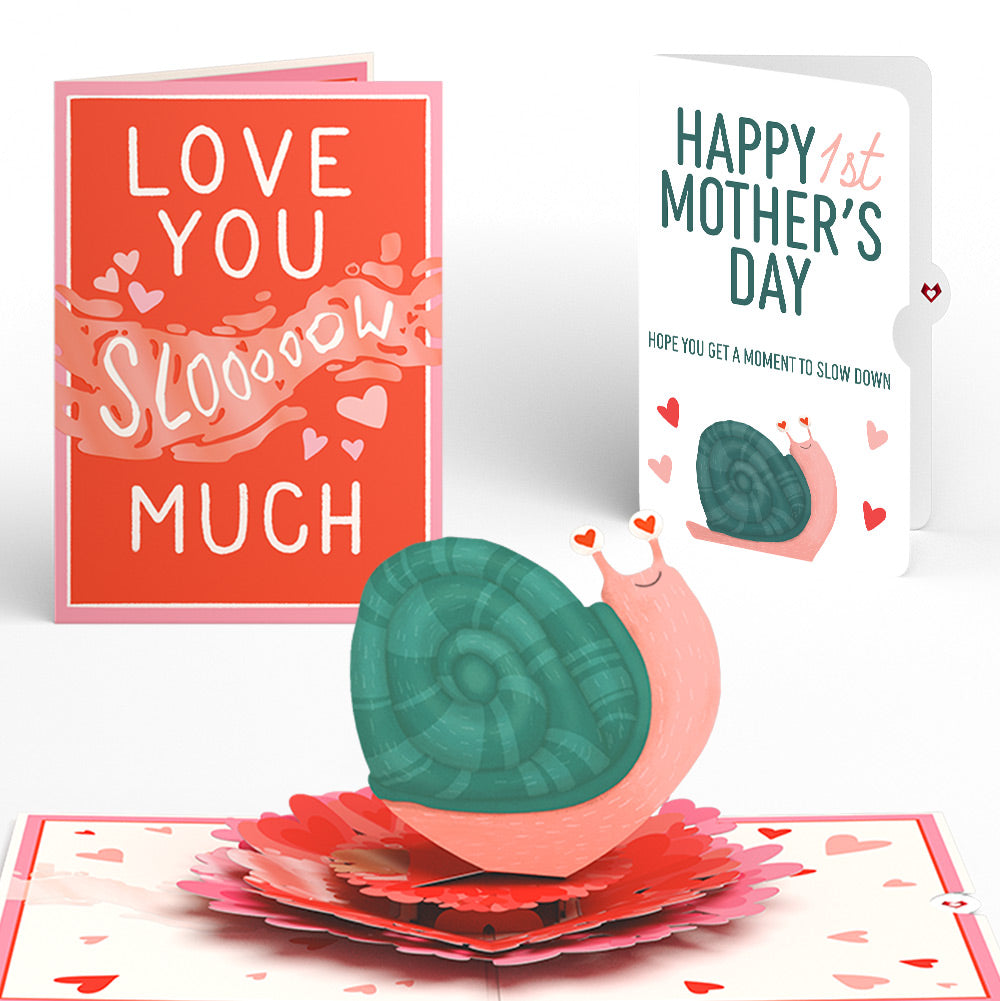 Love You Slow Much Snail 1st Mother’s Day Pop-Up Card and Sentiment Set for New Mom