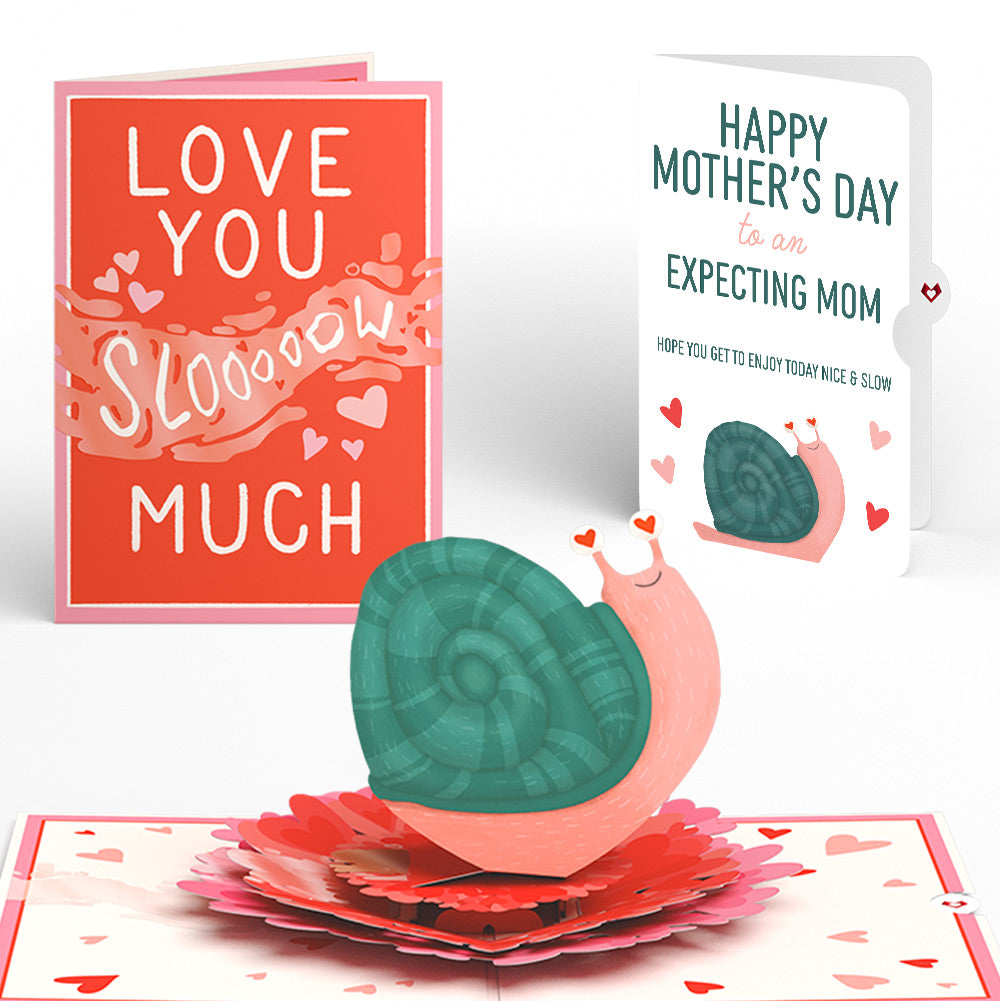 Love You Slow Much Snail Mother’s Day Pop-Up Card and Sentiment Set for Mom-to-be