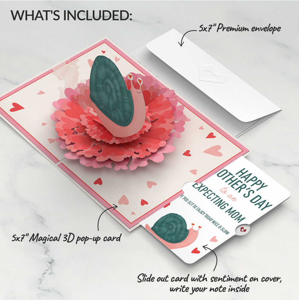 Love You Slow Much Snail Mother’s Day Pop-Up Card and Sentiment Set for Mom-to-be