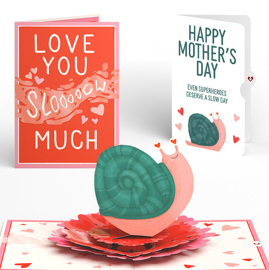 Love You Slow Much Snail Mother’s Day Pop-Up Card and Blushing Slooooow Snail Sentiment Set for Mom