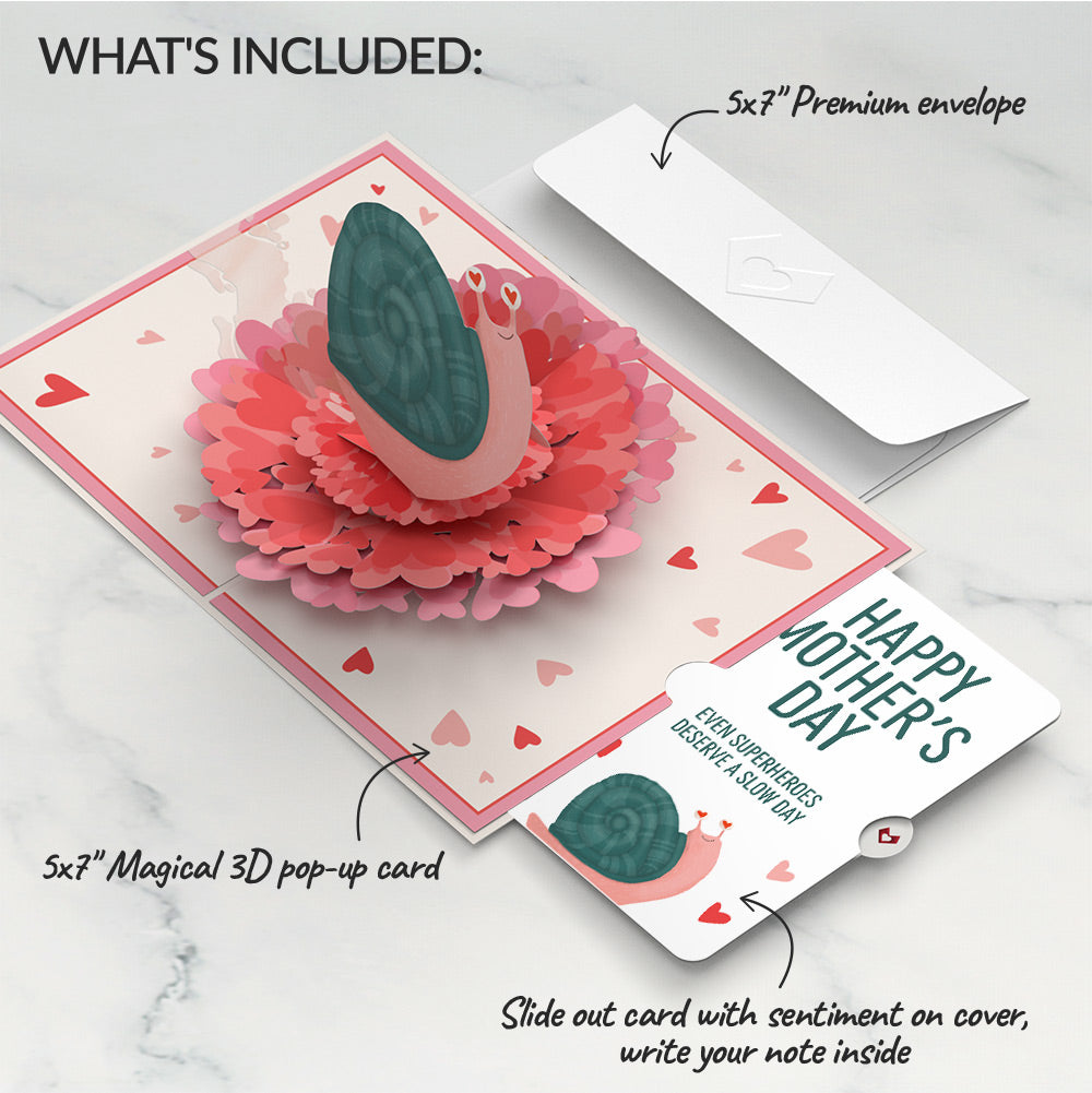 Love You Slow Much Snail Mother’s Day Pop-Up Card and Blushing Slooooow Snail Sentiment Set for Mom