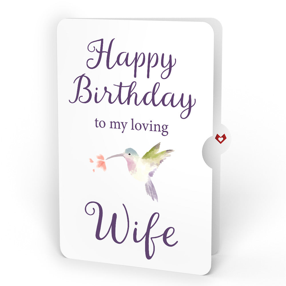 Daisy Patch Hummingbirds Birthday Pop-Up Card and Sentiment Set for Wife