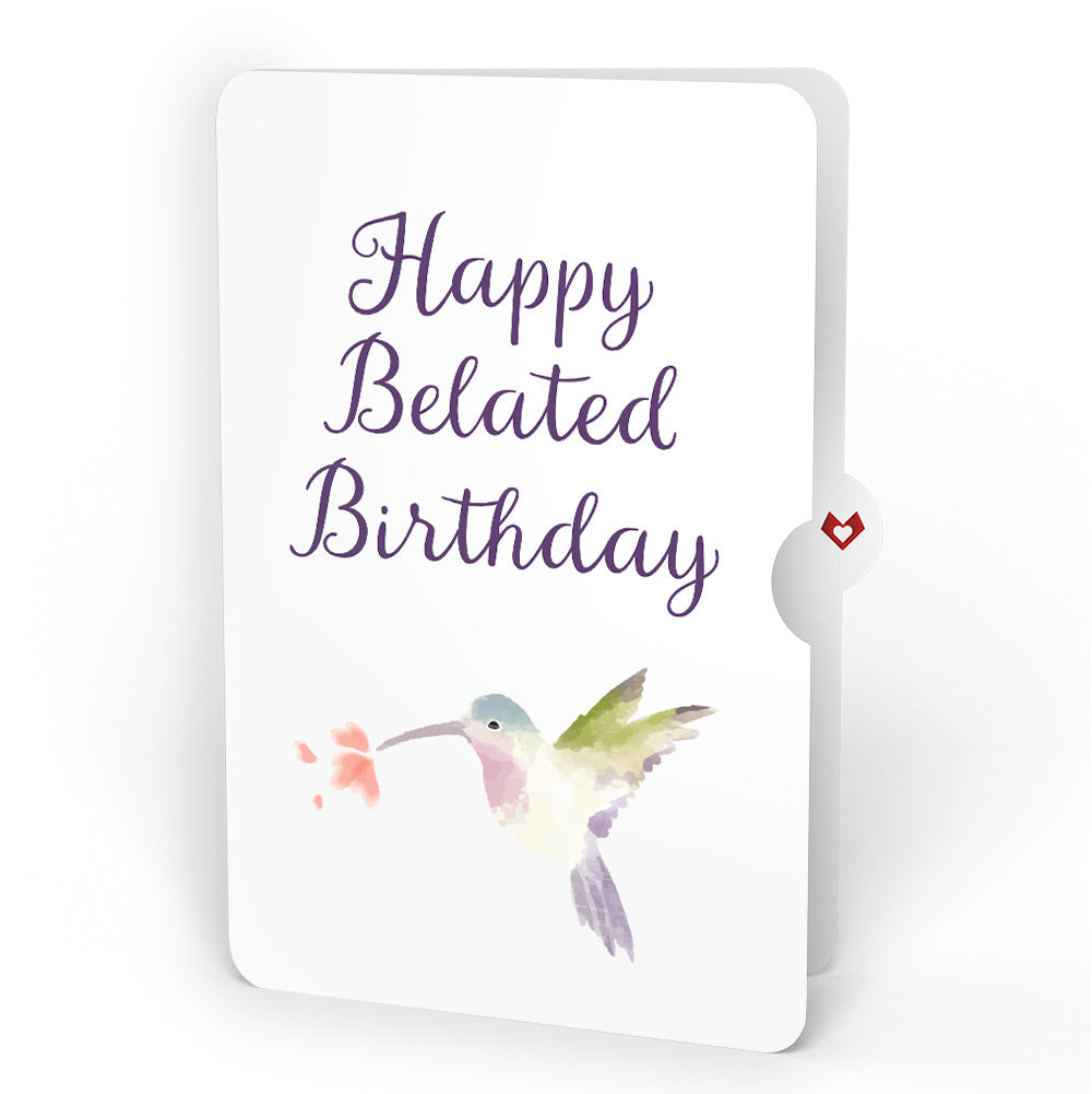 Daisy Patch Hummingbirds Belated Birthday Pop-Up Card and Sentiment Set