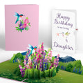 Lupine Hummingbird Birthday Pop-Up Card and Sentiment Set for Daughter
