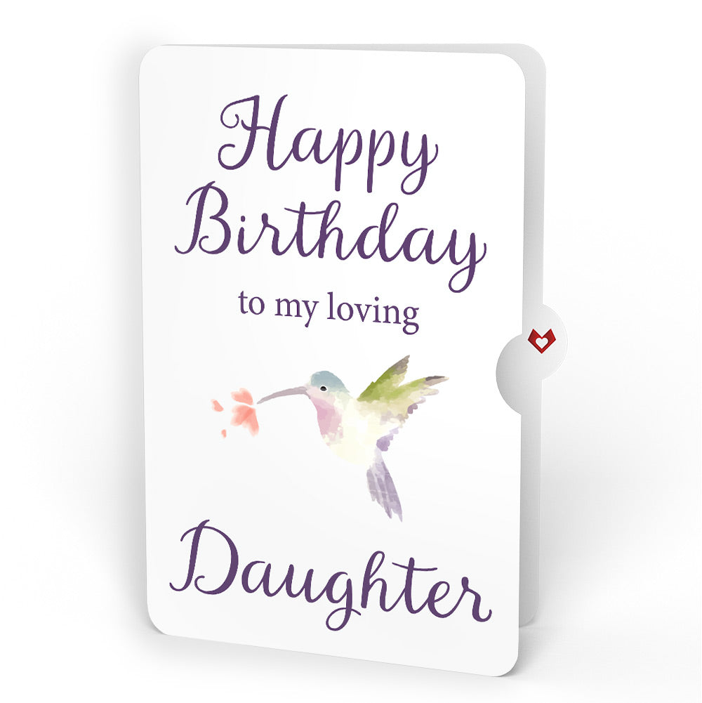 Lupine Hummingbird Birthday Pop-Up Card and Sentiment Set for Daughter