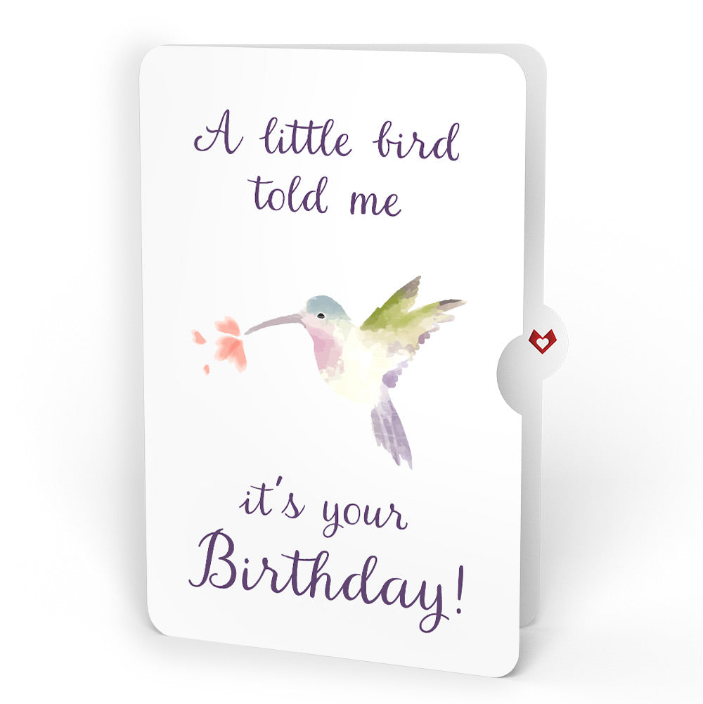 Lupine Hummingbird Birthday Pop-Up Card and A Little Hummingbird Kisses Sentiment Set