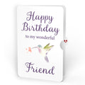 Lupine Hummingbird Birthday Pop-Up Card and Sentiment Set for Friend