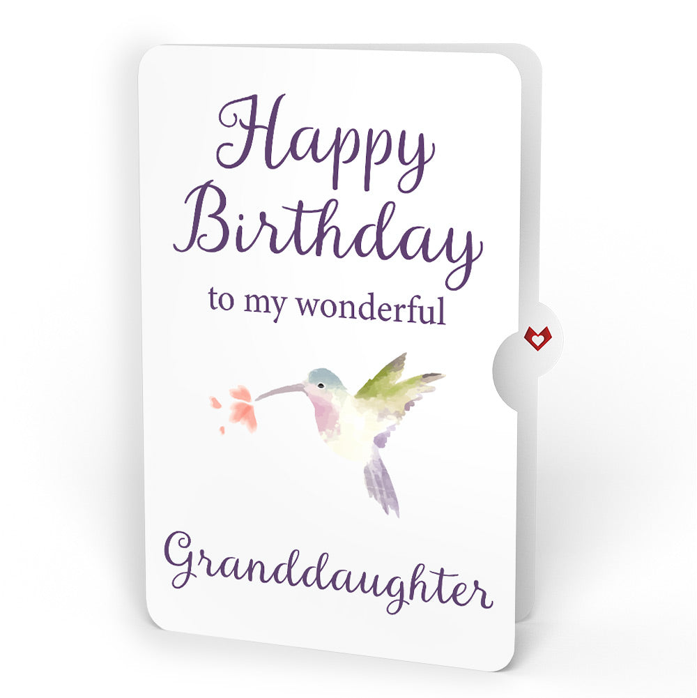 Lupine Hummingbird Birthday Pop-Up Card and Sentiment Set for Granddaughter