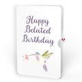 Lupine Hummingbird Belated Birthday Pop-Up Card and Sentiment Set