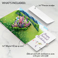 Lupine Hummingbird Belated Birthday Pop-Up Card and Sentiment Set