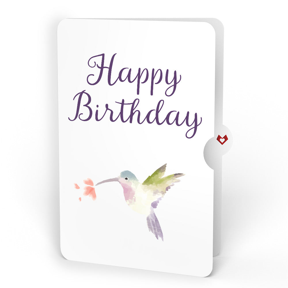 Lupine Hummingbird Birthday Pop-Up Card and Hummingbird Kisses Sentiment Set