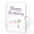 Lupine Hummingbird Birthday Pop-Up Card and Hummingbird Kisses Sentiment Set