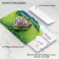 Lupine Hummingbird Birthday Pop-Up Card and Hummingbird Kisses Sentiment Set