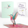 Lovely Hummingbird Birthday Pop-Up Card and Sentiment Set for Daughter