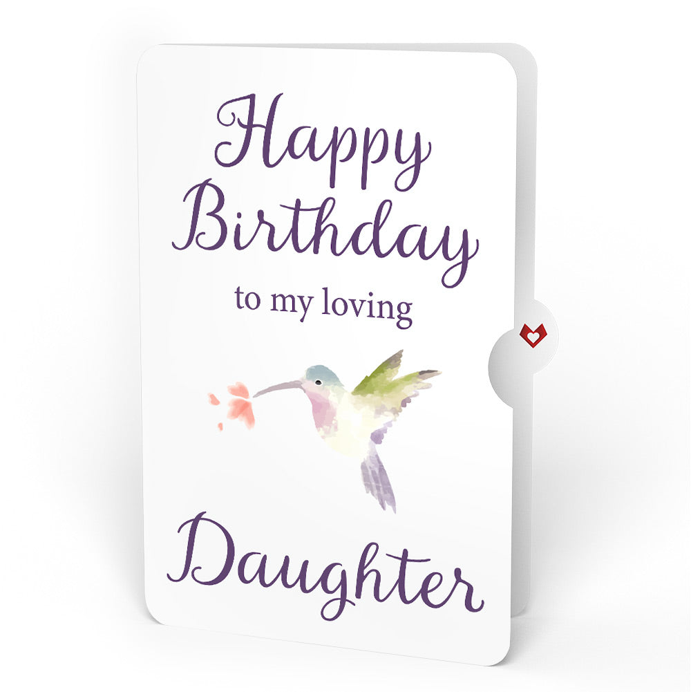 Lovely Hummingbird Birthday Pop-Up Card and Sentiment Set for Daughter