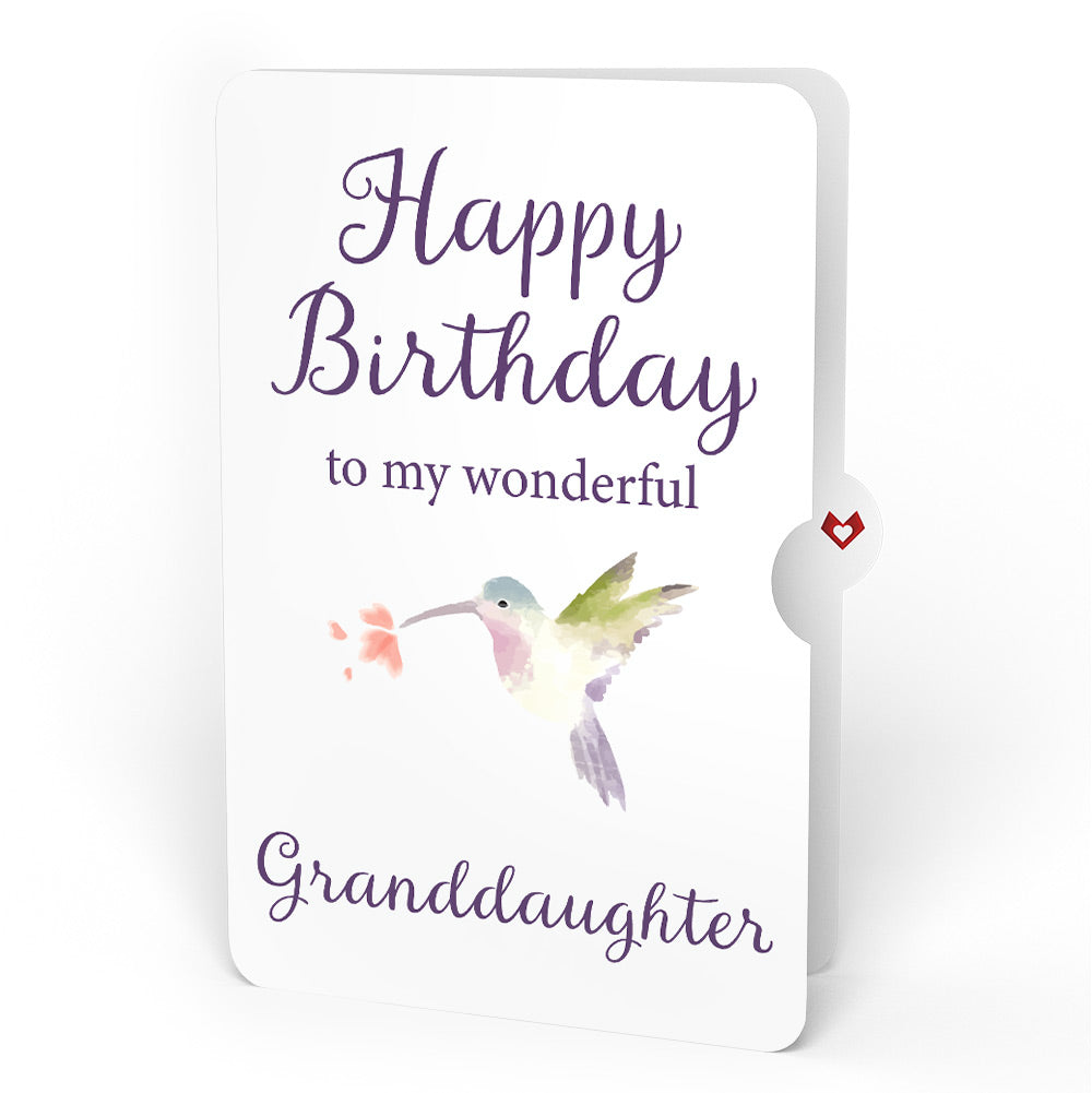 Lovely Hummingbird Birthday Pop-Up Card and Sentiment Set for Granddaughter
