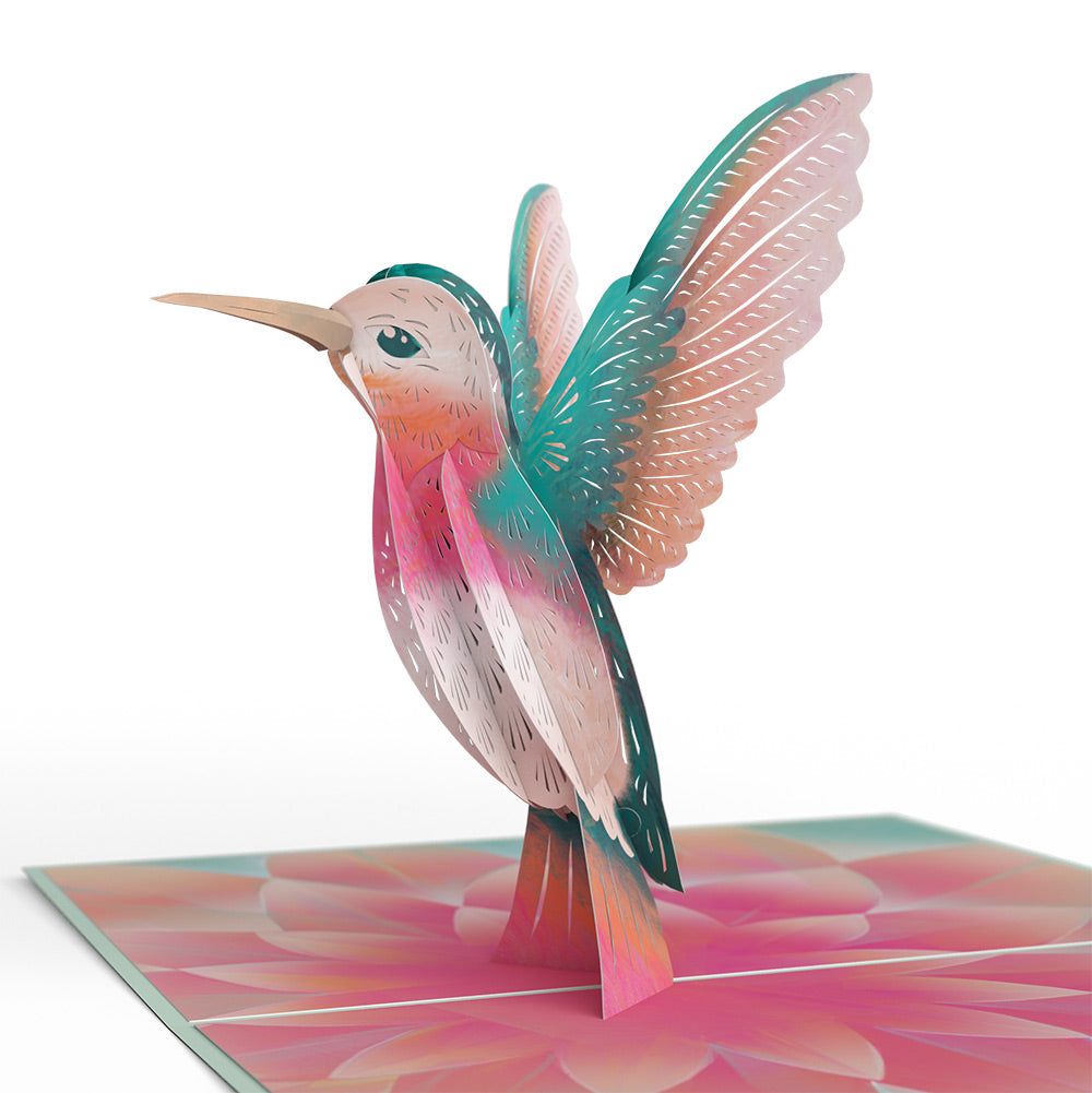 Lovely Hummingbird Birthday Pop-Up Card and Sentiment Set for Wife