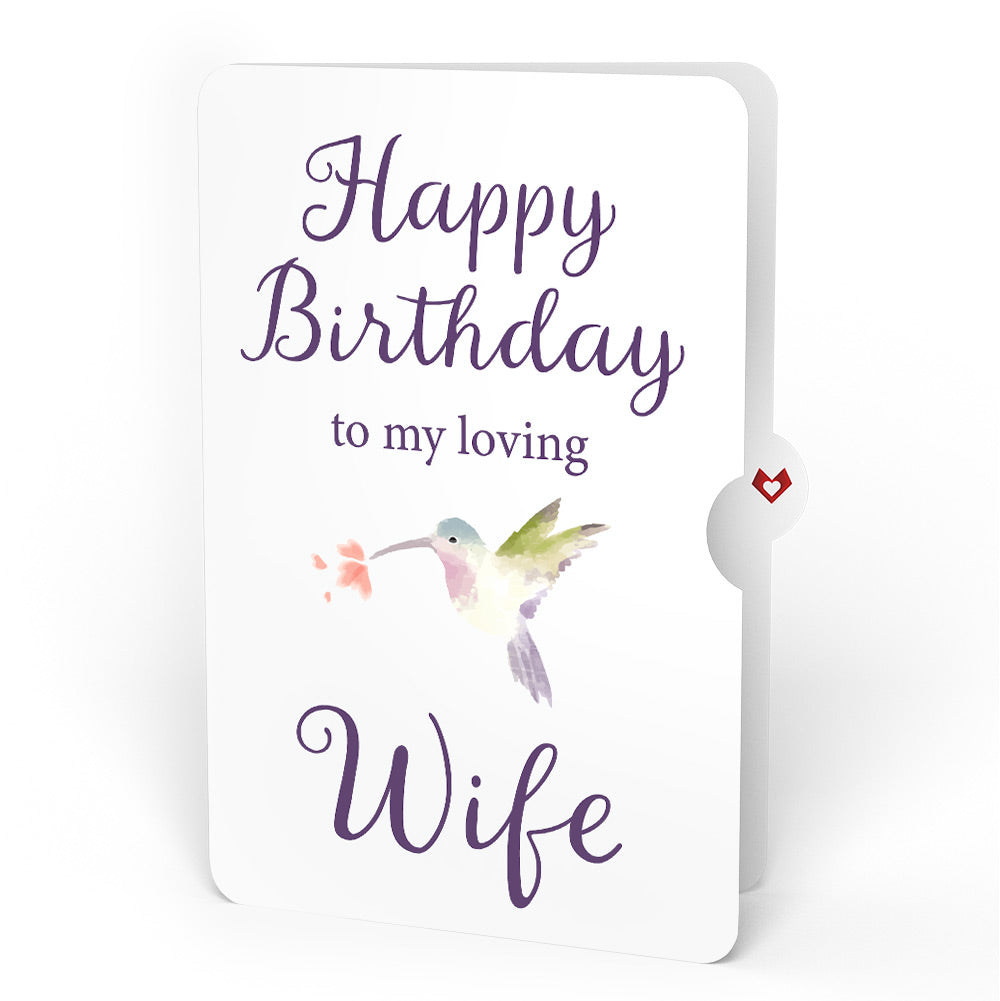 Lovely Hummingbird Birthday Pop-Up Card and Sentiment Set for Wife