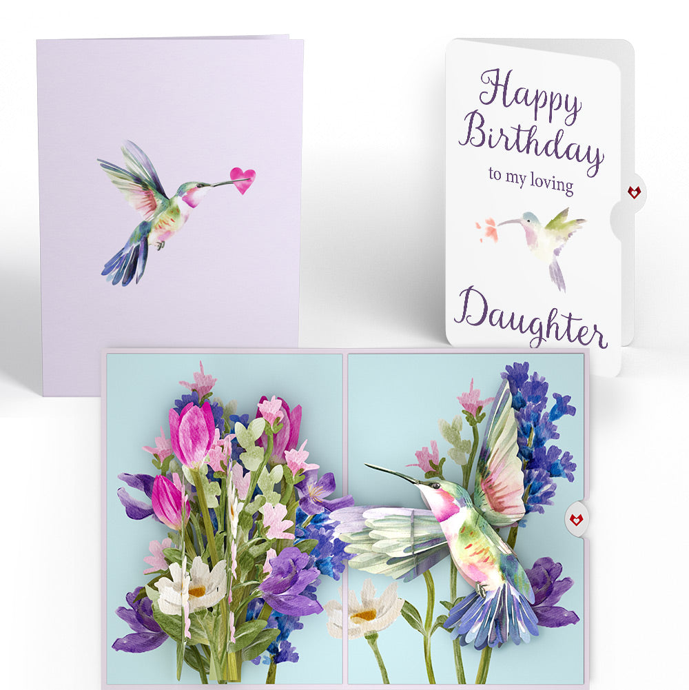 Love in Bloom Hummingbird Birthday Pop-Up Card and Sentiment Set for Daughter