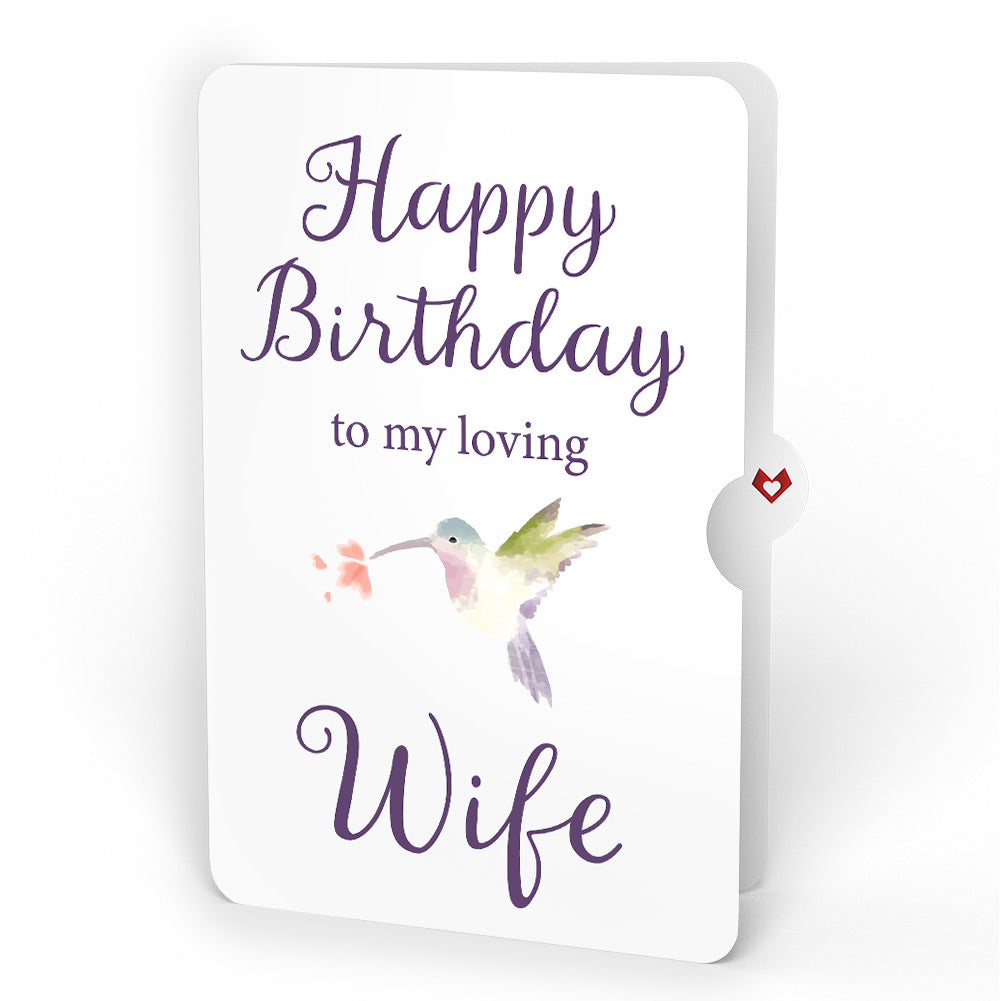 Love in Bloom Hummingbird Birthday Pop-Up Card and Sentiment Set for Wife