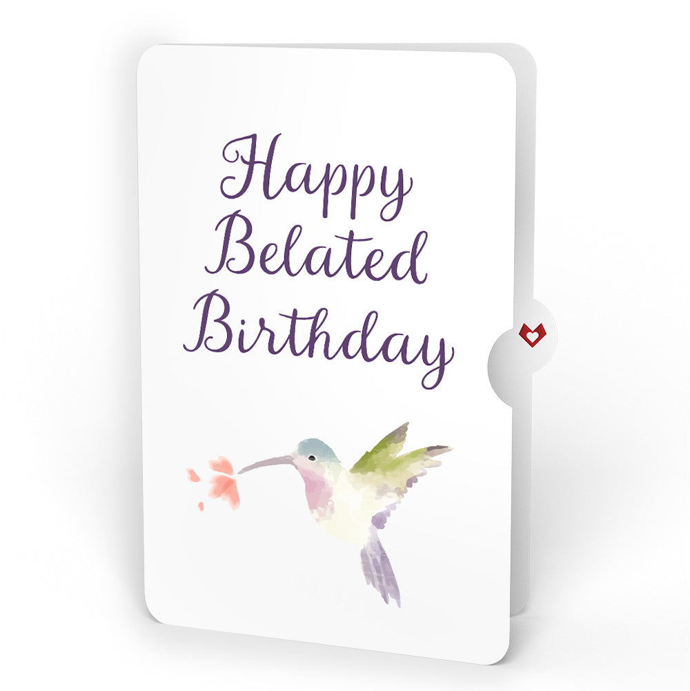 Love in Bloom Hummingbird Belated Birthday Pop-Up Card and Sentiment Set