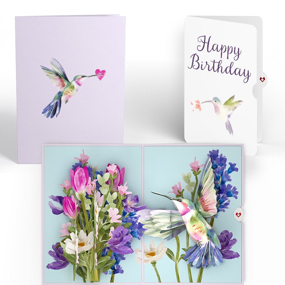 Love in Bloom Hummingbird Birthday Pop-Up Card and Hummingbird Kisses Sentiment Set
