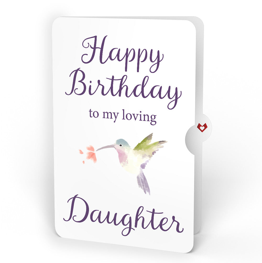 Serene Hummingbird Birthday HeartFelt Charm Card™ and Sentiment Set for Daughter