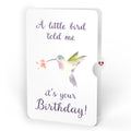 Serene Hummingbird Birthday HeartFelt Charm Card™ and A Little Hummingbird Kisses Sentiment Set