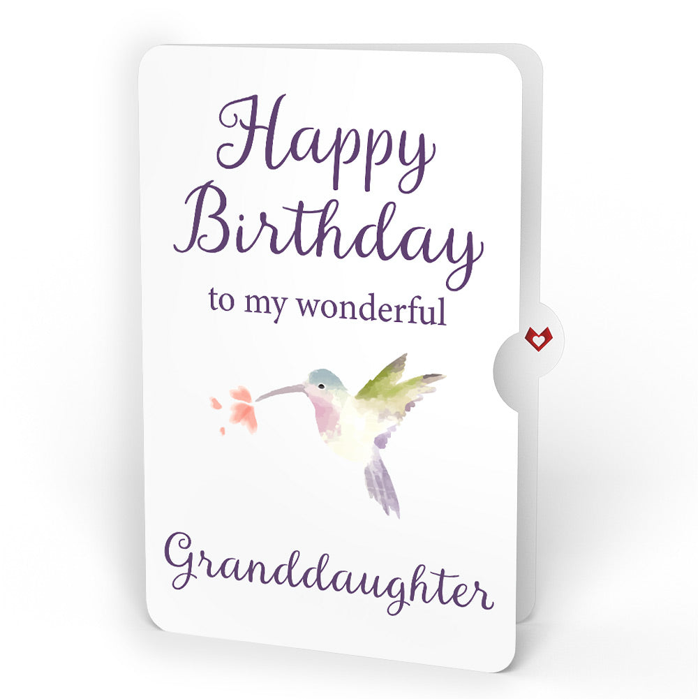 Serene Hummingbird Birthday HeartFelt Charm Card™ and Sentiment Set for Granddaughter