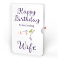 Serene Hummingbird Birthday HeartFelt Charm Card™ and Sentiment Set for Wife