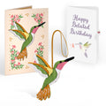 Serene Hummingbird Belated Birthday HeartFelt Charm Card™ and Sentiment Set
