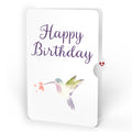 Serene Hummingbird Birthday HeartFelt Charm Card™ and Sentiment Set