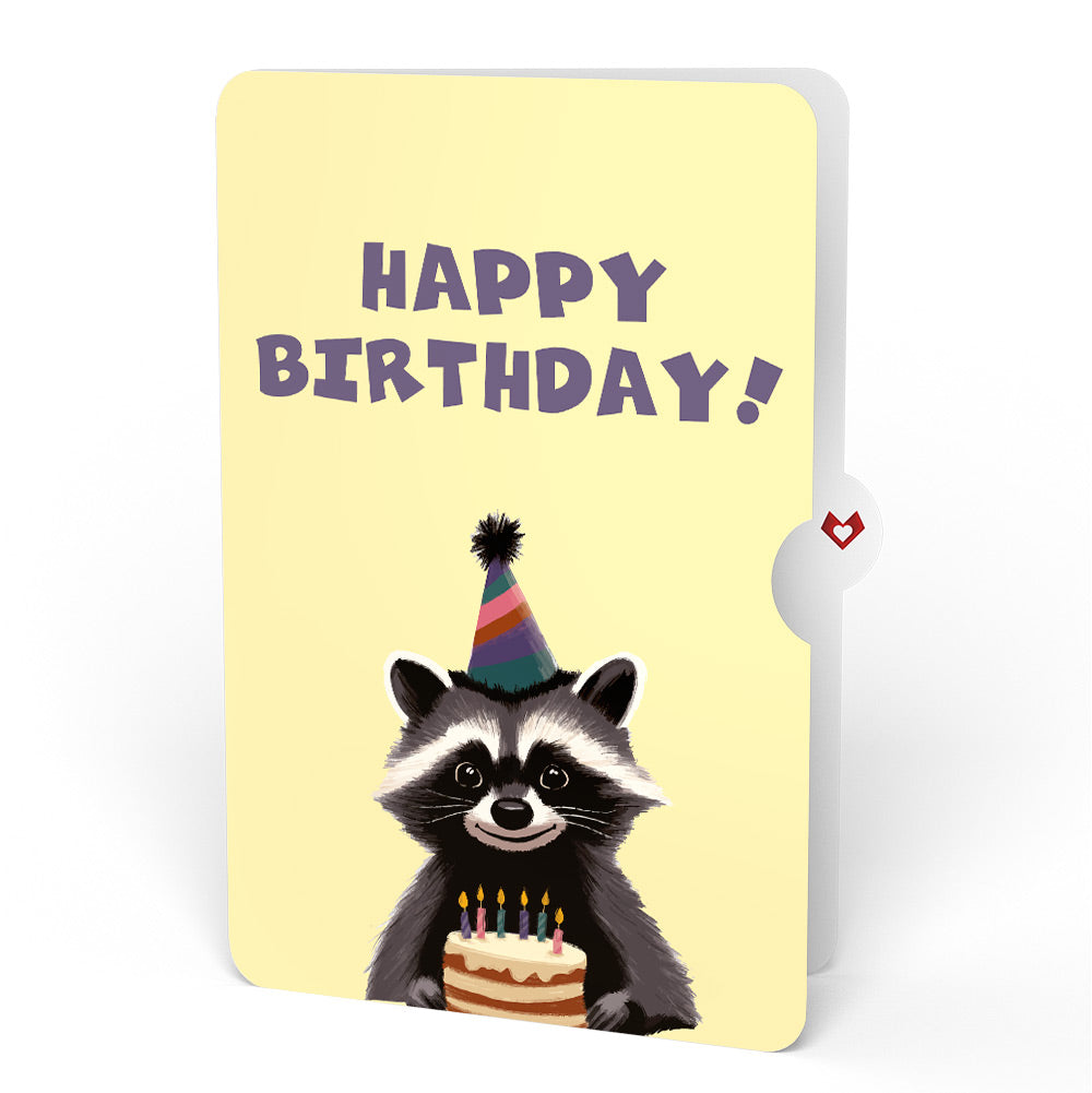 Go Feral Raccoon Birthday Pop-Up Card and Sentiment Set