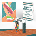 Race Day Running Birthday Pop-Up Card and Sentiment Set