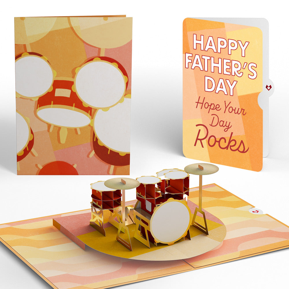 Drum Kit Father’s Day Pop-Up Card and Sentiment Set for Dad