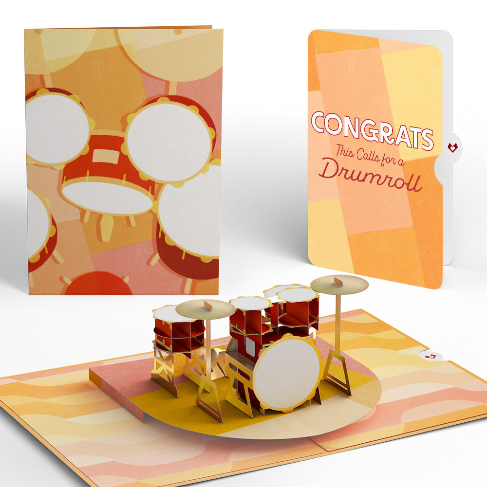 Drum Kit Congratulations Pop-Up Card and Sentiment Set