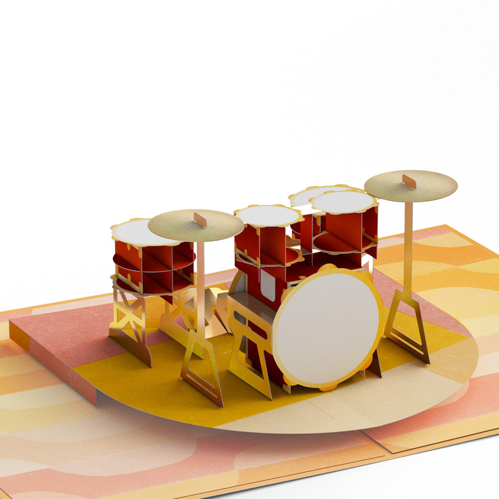 Drum Kit Congratulations Pop-Up Card and Sentiment Set