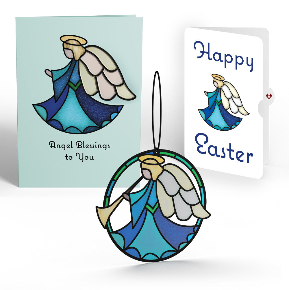 Angel Blessings to You Easter Suncatcher Card and Sentiment Set