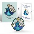 Angel Blessings to You Baptism Suncatcher Card and Sentiment Set