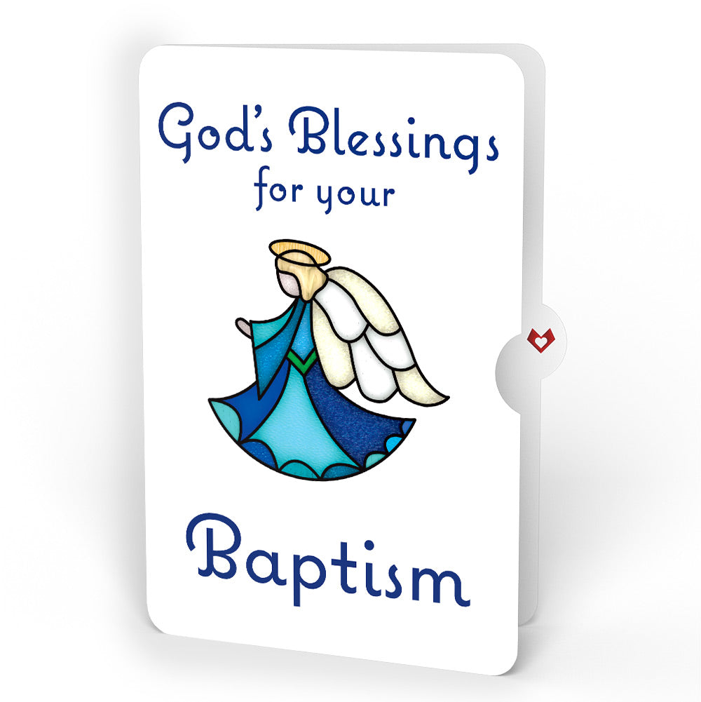 Angel Blessings to You Baptism Suncatcher Card and Sentiment Set
