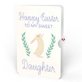 'Happy Easter Wishes' Bunny Plushpop Card and Sentiment Set for Daughter