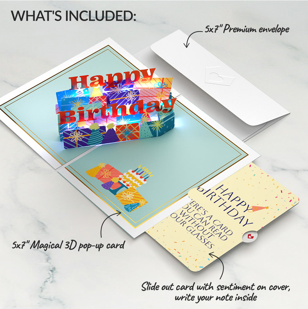 Wishing You a Happy Birthday Music and Lights Pop-Up Card and Sentiment Set