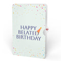 Happy Belated Birthday Confetti Cake Music and Lights Pop-Up Card and Sentiment Set