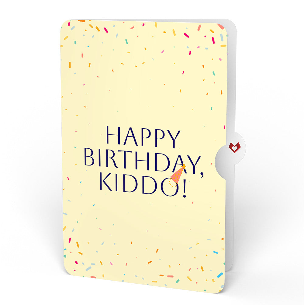 Happy Birthday Confetti Cake Music and Lights Pop-Up Card and Sentiment Set for Kid