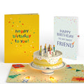 Happy Birthday Confetti Cake Music and Lights Pop-Up Card and Sentiment Set for Friend